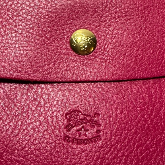 IL BISCONTE Luxury Leather Wallet - NWOT - Raspberry - Picture 3 of 6